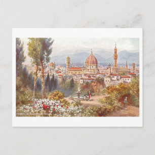 Cartão Postal Panorama Antigo de Florença