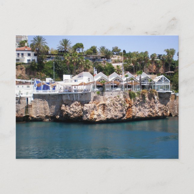Cartão Postal Panorama da antiga cidade de Antalya (Frente)