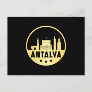 Cartão Postal Panorama da Cidade de Antalya Turquia Camiseta Div