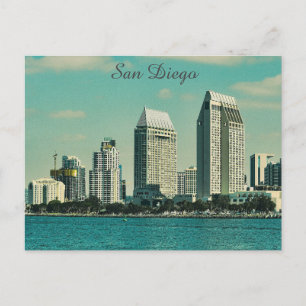 Cartão Postal Panorama da Cidade de San Diego Califórnia Foto de