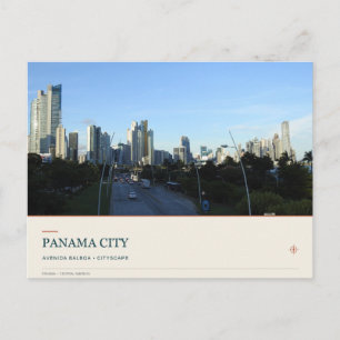 Cartão Postal Panorama da Cidade do Panamá a partir da Avenida B
