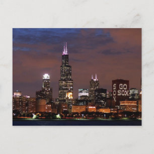 Cartão Postal Panorama de Chicago Vá Sox