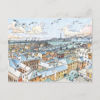 Cartão Postal Panorâmica de Génova