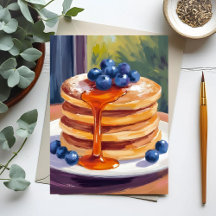 Panquecas de Mirtilo | Pintura a Óleo