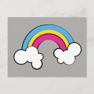 Cartão Postal Pansexual   Design arco-íris  