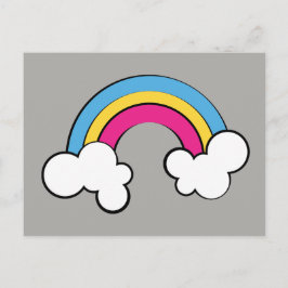 Cartão Postal Pansexual | Design arco-íris |