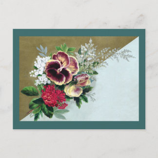 Cartão Postal Pansy Tussie-Mussie