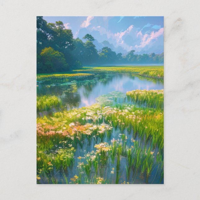 Cartão Postal Pântano no Coração da Floresta (Frente)