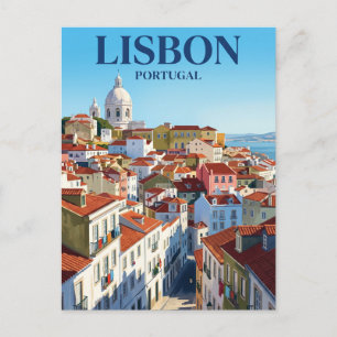 Cartão Postal Panteão Nacional, Alfama, Lisboa Portugal