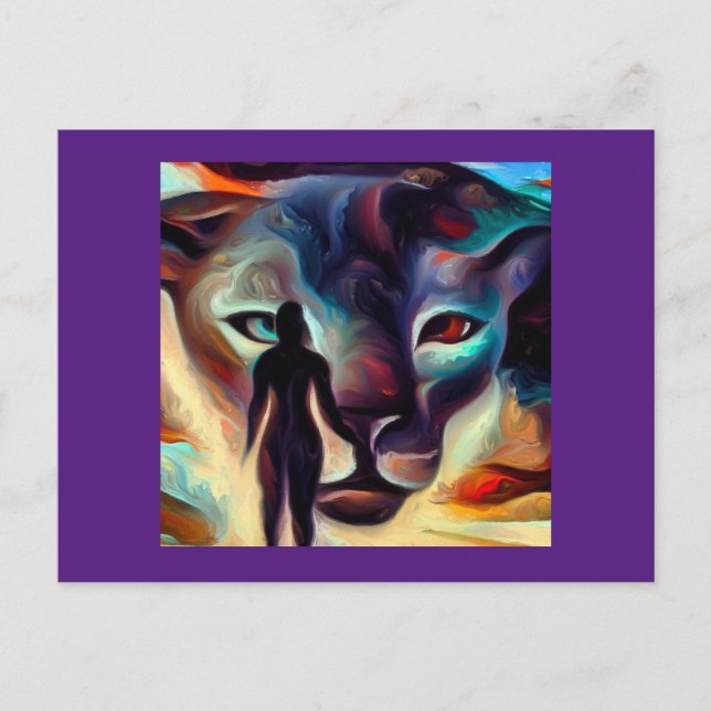 Cartão Postal Pantero-Espírito Animal 3 (Frente)