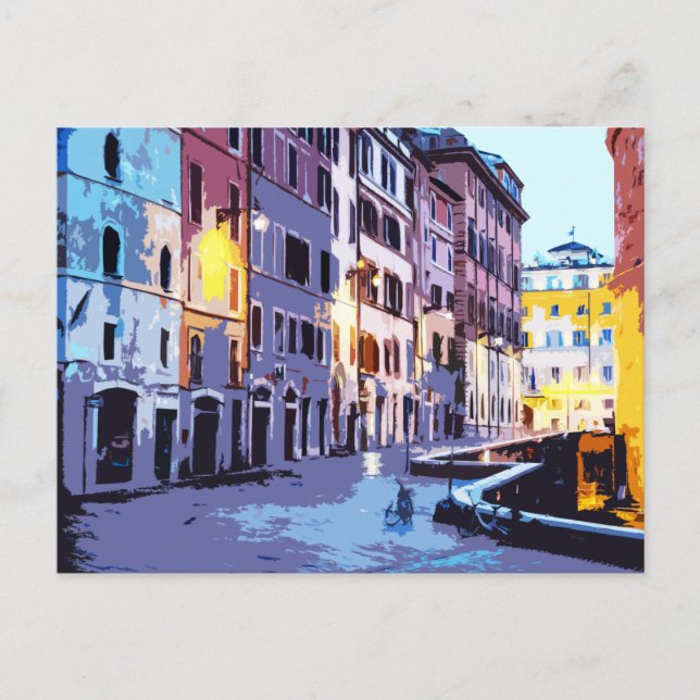 Cartão Postal Pantheon Roma Itália Street View (Frente)