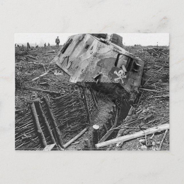 Cartão Postal Panzer Destruído (Frente)