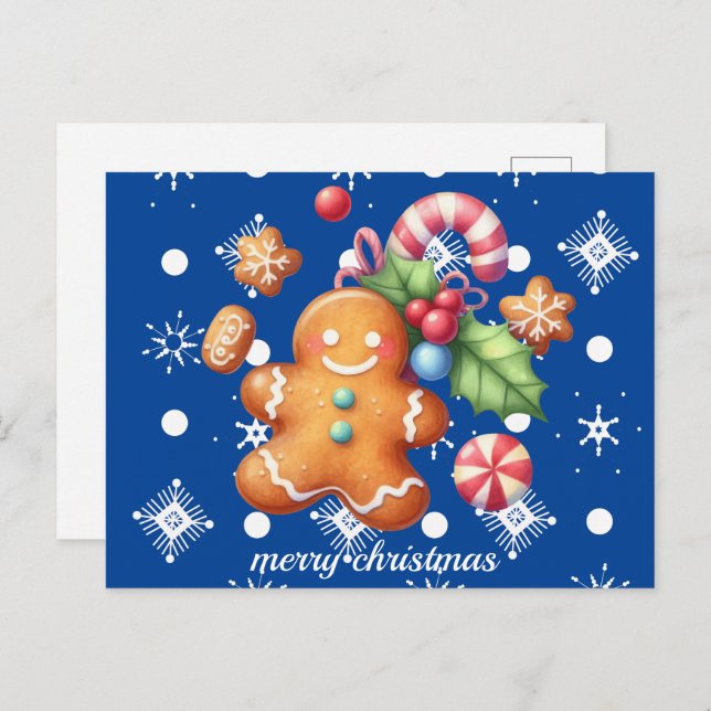 Cartão Postal Pão-de-açúcar Pão-de-Natal Pmenta Azul Neve (Frente/Verso)