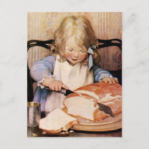 Cartão Postal Pão fresco de Jessie Willcox Smith