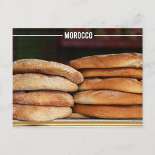 Cartão Postal Pão marroquino - Khobz Kesra, Marrocos