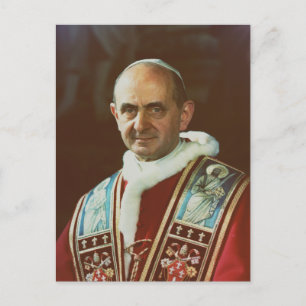 Cartão Postal Papa S. Paulo VI Comemorativo Área Papal Histórica
