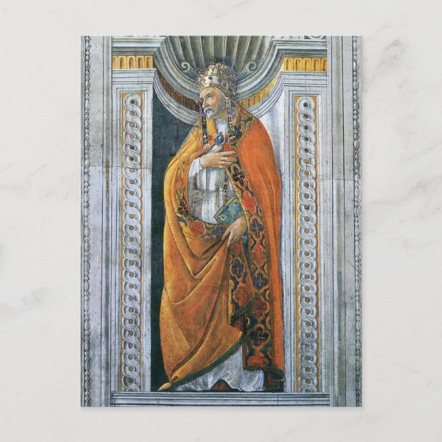 Cartão Postal Papa Santo XVI II por Sandro Botticelli (Frente)