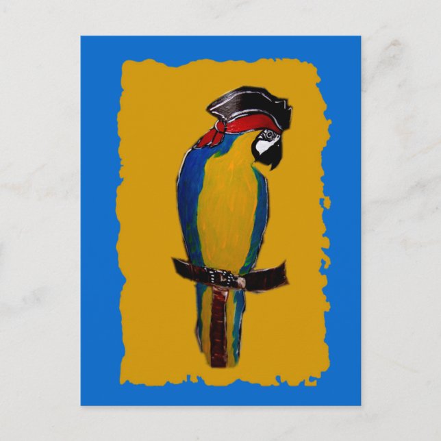 Cartão Postal Papagaio Azul (Frente)