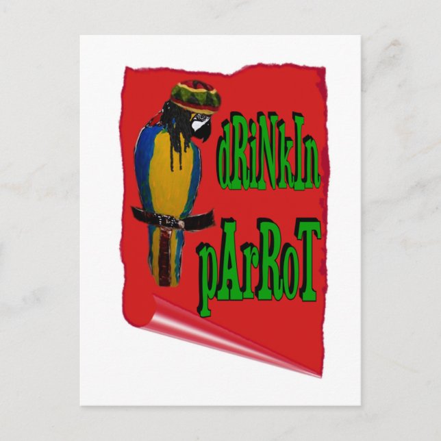 Cartão Postal Papagaio Beberrão (Frente)
