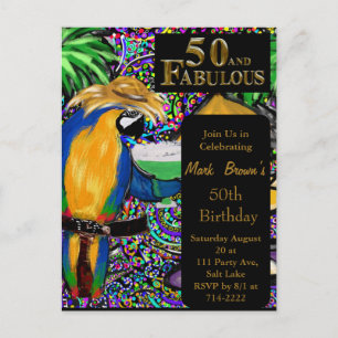 Cartão Postal Papagaios de Festa