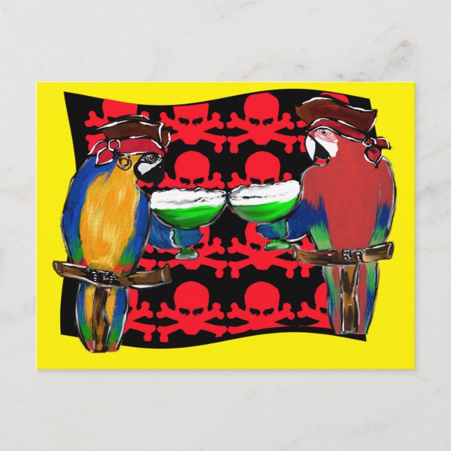 Cartão Postal PAPagaios PIRATAS (Frente)