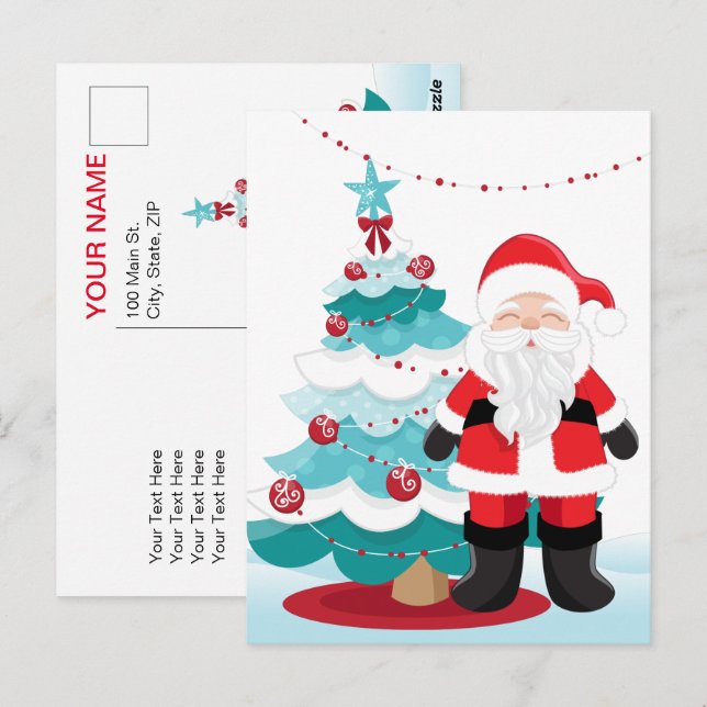 Cartão Postal Papai Noel (Frente/Verso)