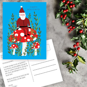 Cartão Postal Papai Noel Bonito Cogumelos Mágicos FERIADO Person