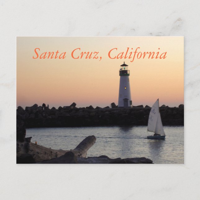 Cartão Postal Papai noel Cruz Harbor California (Frente)