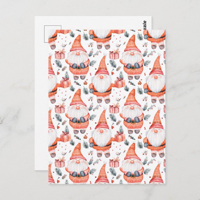 Cartão Postal Papai Noel de Natal (Frente/Verso)