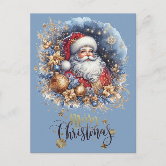 Cartão Postal Papai Noel Feliz Natal  (Frente)