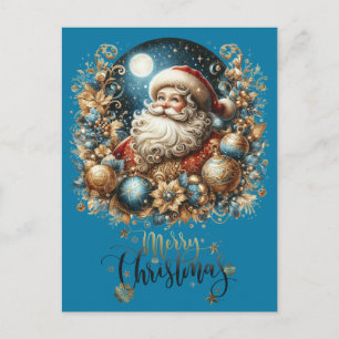 Cartão Postal Papai Noel & Feliz Natal 