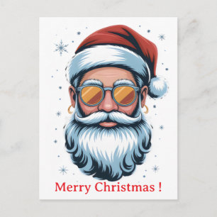 Cartão Postal Papai Noel Hipster