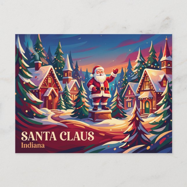 Cartão Postal Papai Noel Indiana (Frente)