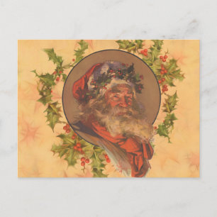 Cartão Postal Papai Noel Leyendecker Antigo Vitoriano