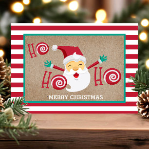 Cartão Postal Papai Noel Peppermint Natal Personalizado
