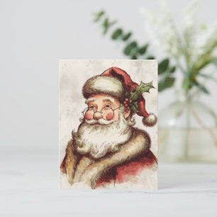 Cartão Postal Papai Noel retrô