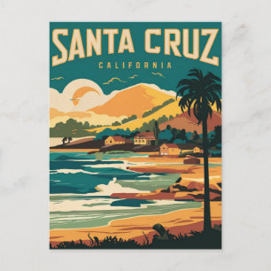 Cartão Postal Papai noel Viagem da Cruz California