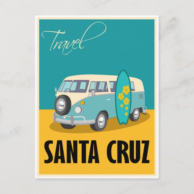 Cartão Postal Papai noel Viagem da Cruz California (Frente)