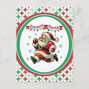 Cartão Postal Papai Noel Zoomie Natal