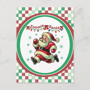 Cartão Postal Papai Noel Zoomie Natal