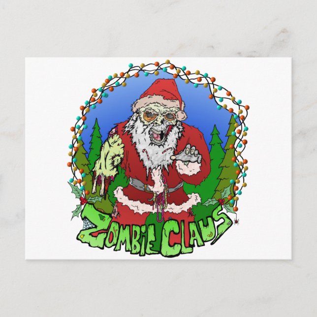 Cartão Postal Papai Noel Zumbi (Frente)