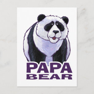Cartão Postal Papai Urso Panda