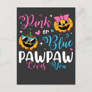 Cartão Postal Papaia Rosa ou Azul Ama Você Bebê Abóbora