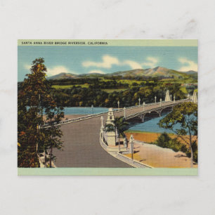 Cartão Postal Papais noeis Anna River Bridge Riverside, Califórn