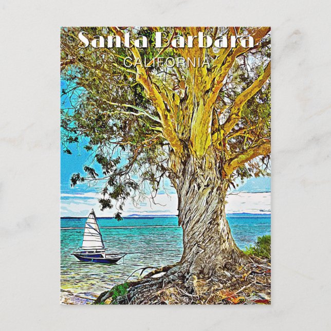 Cartão Postal Papais noeis Barbara, Califórnia (Frente)