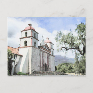 Cartão Postal Papais noeis Barbara Mission Watercolor