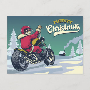 Cartão Postal Papais noeis Biker