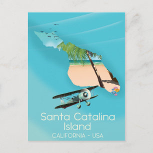 Cartão Postal Papais noeis Catalina Island California EUA