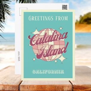 Cartão Postal Papais noeis Catalina Island California EUA retro