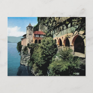 Cartão Postal Papais noeis Caterina del Sasso Lake Maggiore